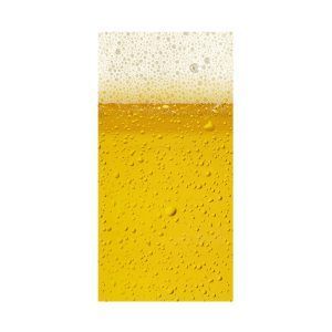 Good Morning Beer strandlaken, geel, 100% polyester velours