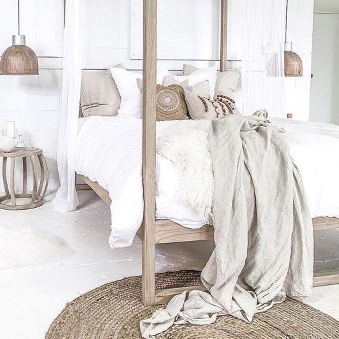 een rustige, sfeervolle slaapkamer met de trend: Natural Living