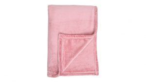 Unique Living Blush roze fleece plaid