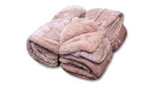 Unique Living Jonas roze fleece plaid