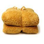 Unique Living Teddy fleece plaid mellow yellow
