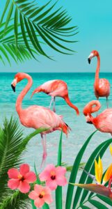 Good Morning Flamingo strandlaken