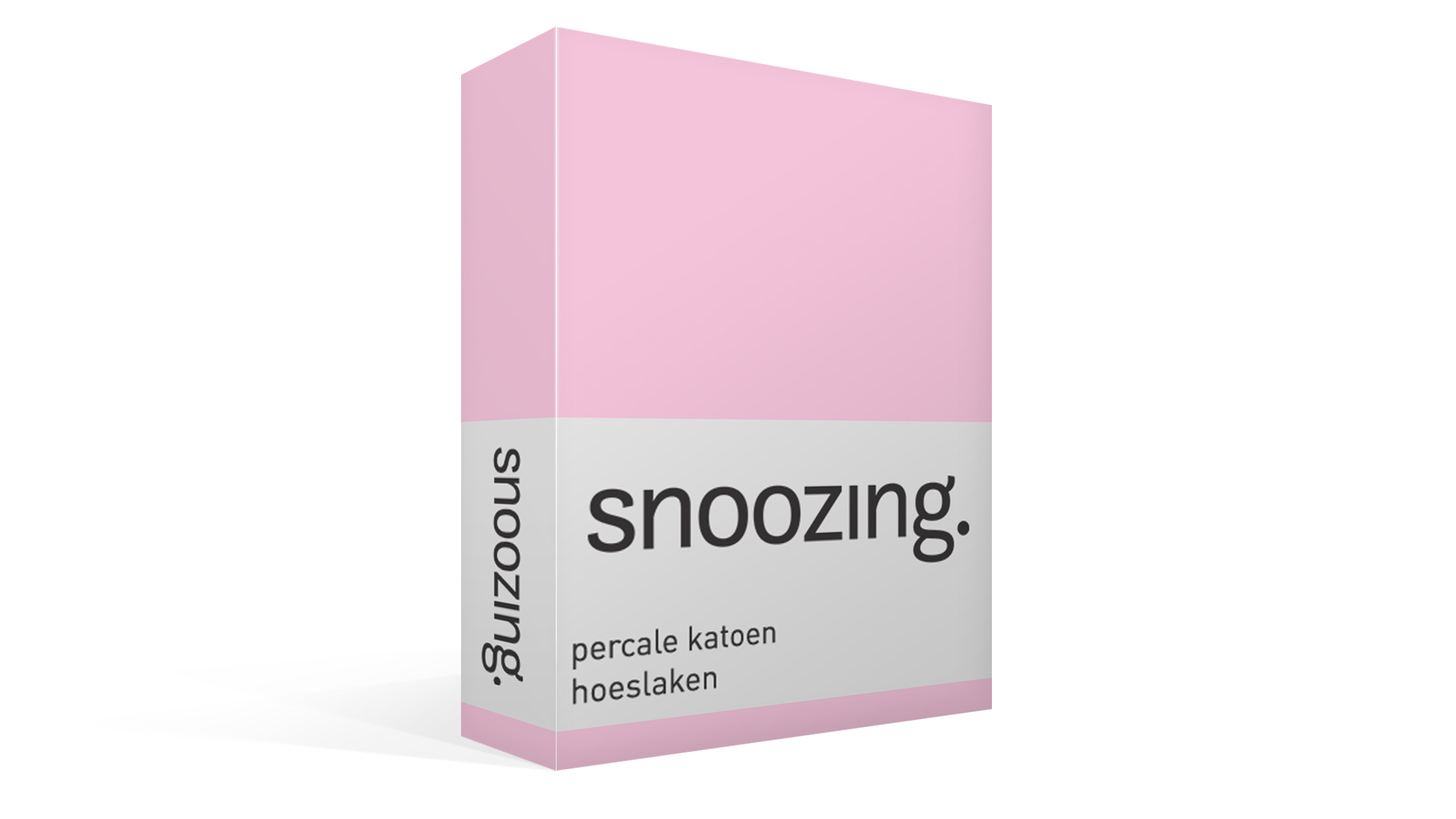 Snoozing percale katoen hoeslaken - roze