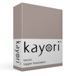 Kayori Kiyo Tencel topper hoeslaken - taupe