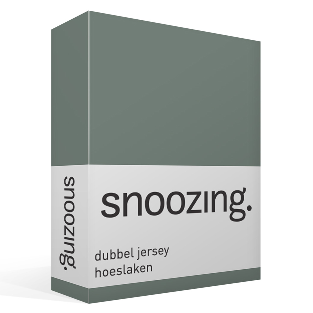 Snoozing Dubbel Jersey hoeslaken groen